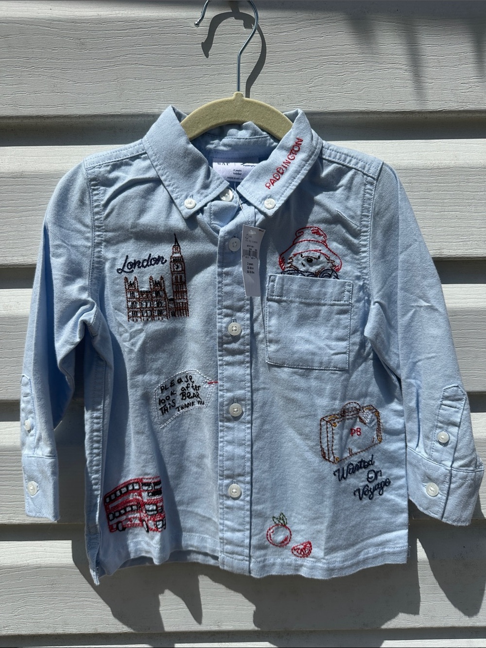 Kids GAP Paddington Bear Light Blue Oxford Shirt